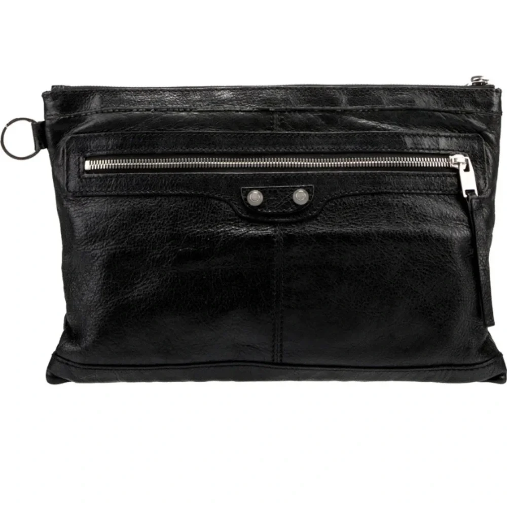 Vintage Balenciaga Paris moto clip pouch large Le City Y2K